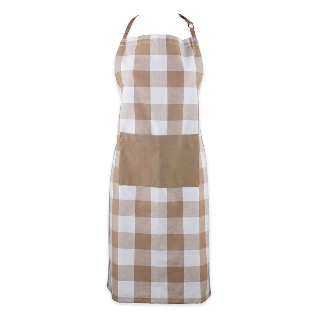 DII Antique Green Buffalo Check Chef Apron