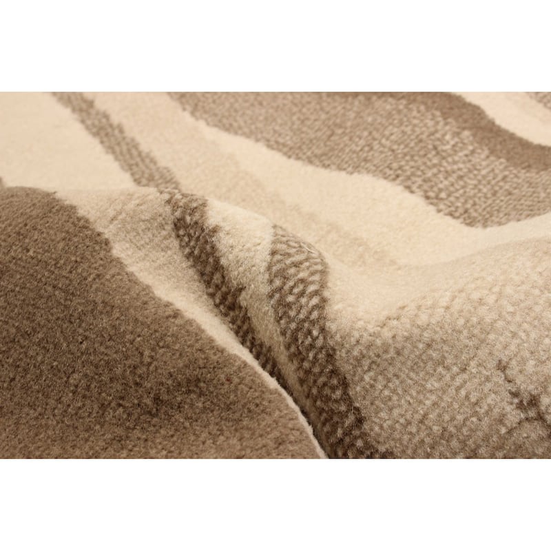 ECARPETGALLERY Machine Woven Mirage Beige Area Rug
