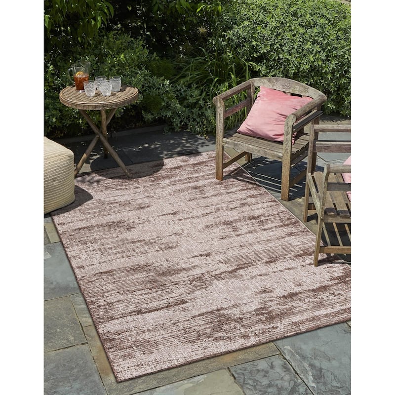 Outdoor Ucul Collection Area Rug - Brown - 3'x5'3"