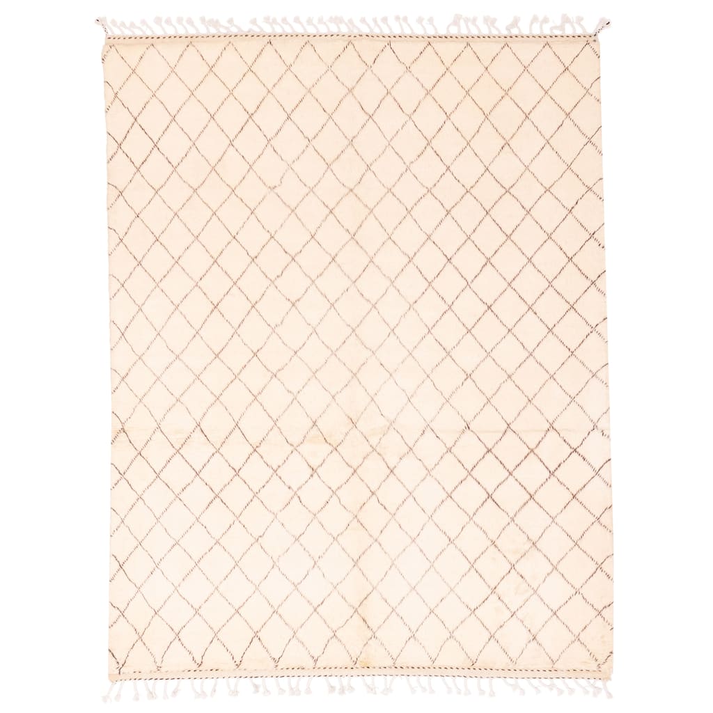 ECARPETGALLERY Hand-knotted Pak Finest Marrakesh Cream Wool Rug - 5'3 x 6'6