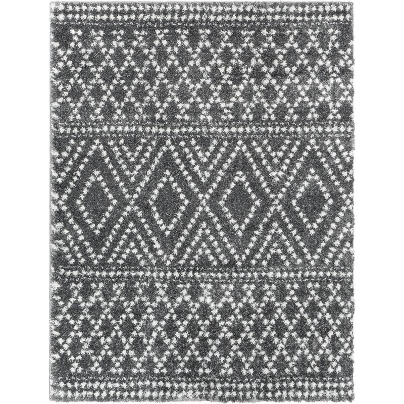 Well Woven Celeste Evora Moroccan Diamond Pattern Area Rug - 3' 11" x 5' 3" - Grey