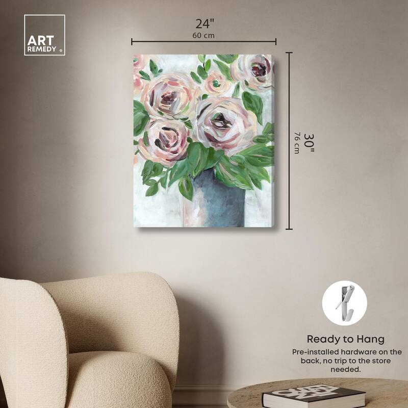 Flowers from my Garden Canvas by Art Remedy, Gallery Wrapped