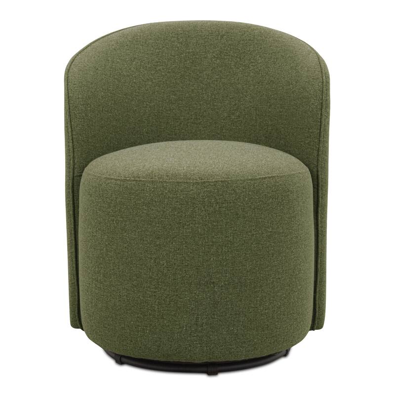 NADAAL STUDIOS Virelith Swivel Dining Chair, Outdoor Safe, Water Resistant, Aluminium Frame, Polypropylene Fabric, Green