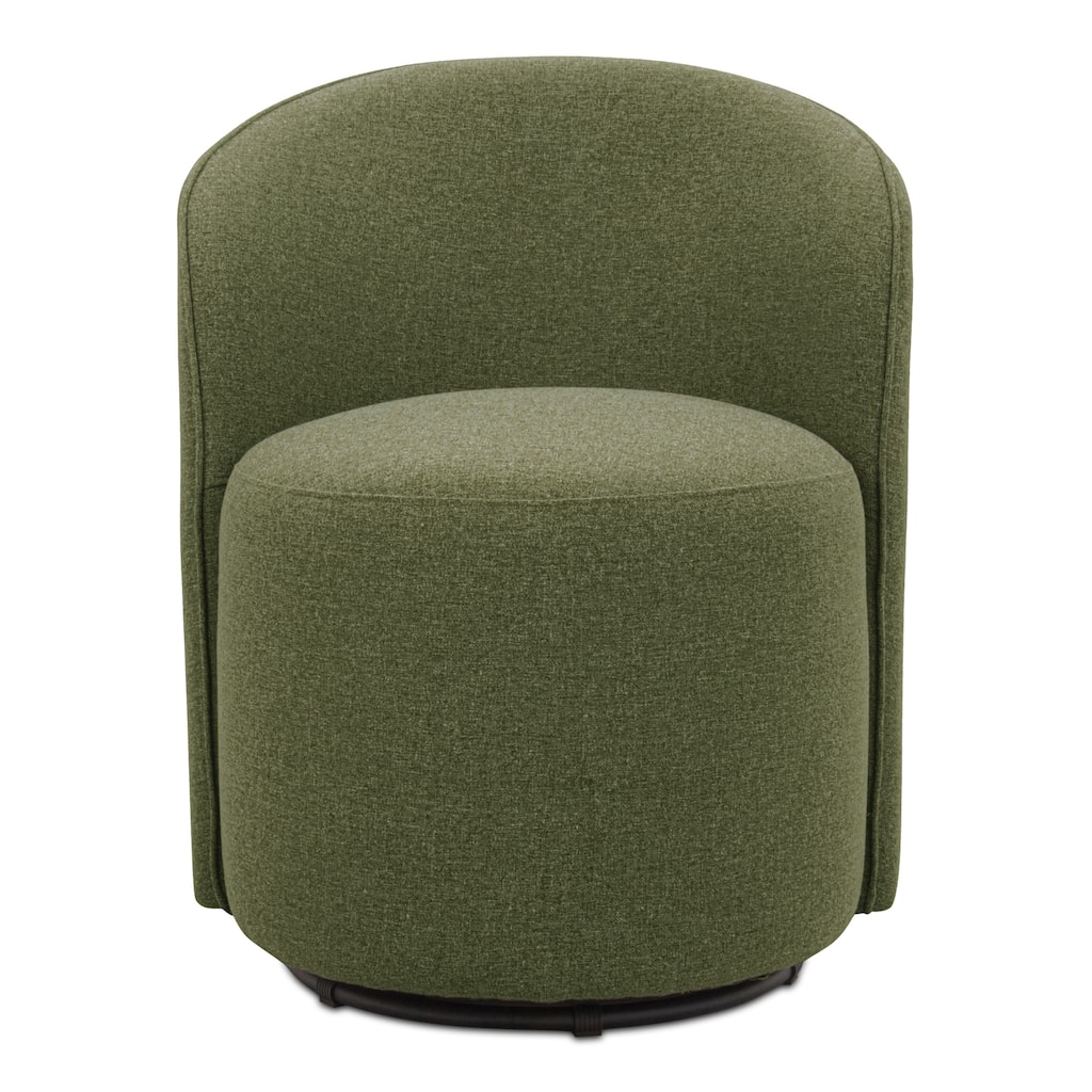 NADAAL STUDIOS Virelith Swivel Dining Chair, Outdoor Safe, Water Resistant, Aluminium Frame, Polypropylene Fabric, Green