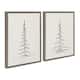 Kate and Laurel Sylvie Trees Canvas Set by The Creative Bunch Studio