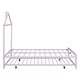 preview thumbnail 9 of 7, Full Size Metal Platform Bed,House-Shaped Headboard Design,twin size trundle,Pink