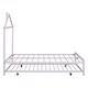 preview thumbnail 9 of 16, Pink Full Size Metal Platform Bed with trundle, House-Shaped Headboard Design for Kids, Boys and Girls