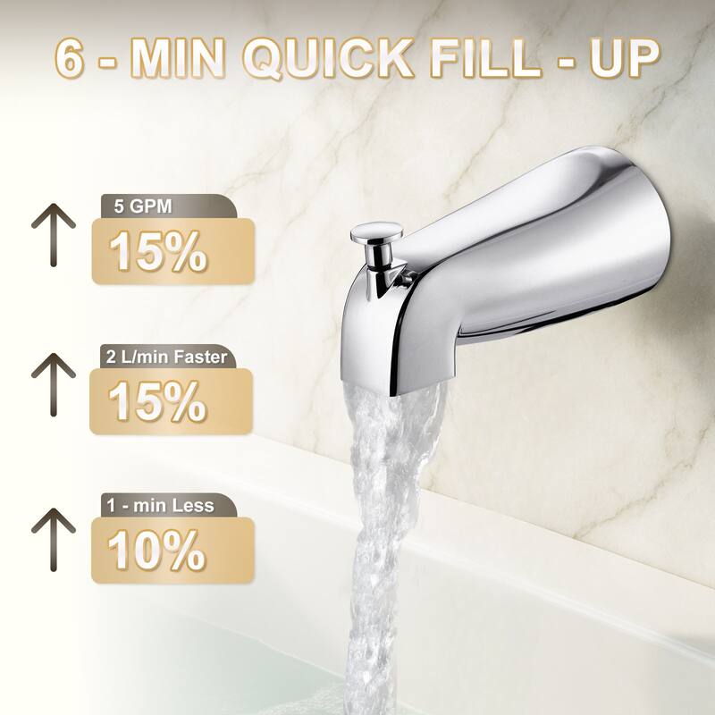 WOWOW Integrated Diverter Bathtub Spout