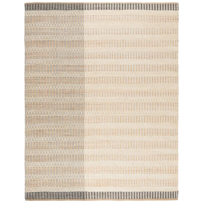 SAFAVIEH Hand-Woven Natural Fiber Monika Casual Jute Rug - 8' x 10' - Natural/Charcoal