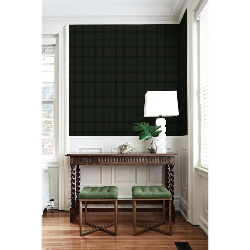 NextWall Tailor Plaid Peel and Stick Wallpaper