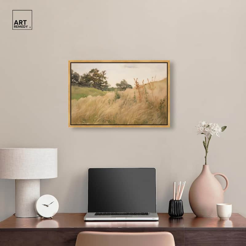 Cogon Grass Breeze I Canvas by Art Remedy