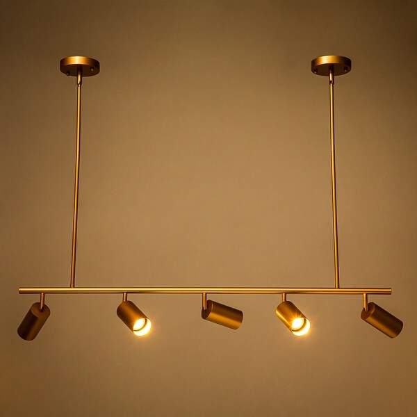 5 Light Modern Farmhouse Linear Swivel Track Lighting Spotlight for Kitchen Island On Sale Bed Bath Beyond 40237475