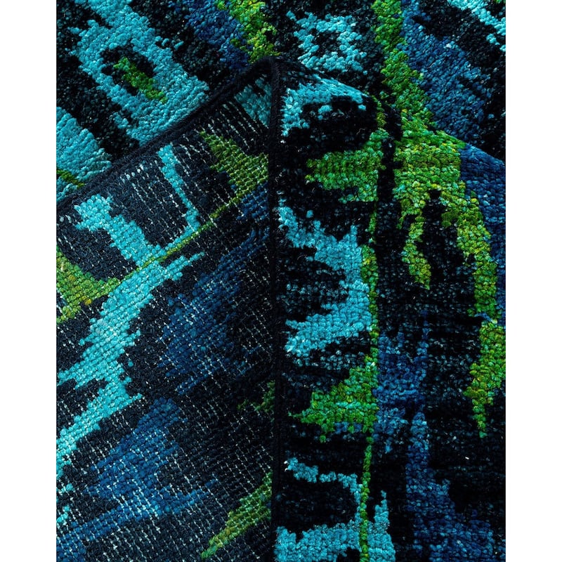 Contemporary Overdyed Wool Hand Knotted Area Rug - 3' 10" x 6' 2"