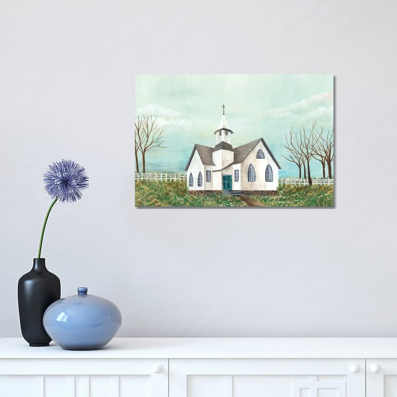 iCanvas "Country Church III" by Regina Moore Canvas Print - 12x18x1.5