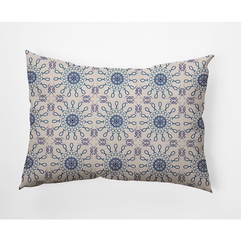 Sun Tile Indoor/Outdoor Throw Pillow - 14" x 20" - Autumn Blue