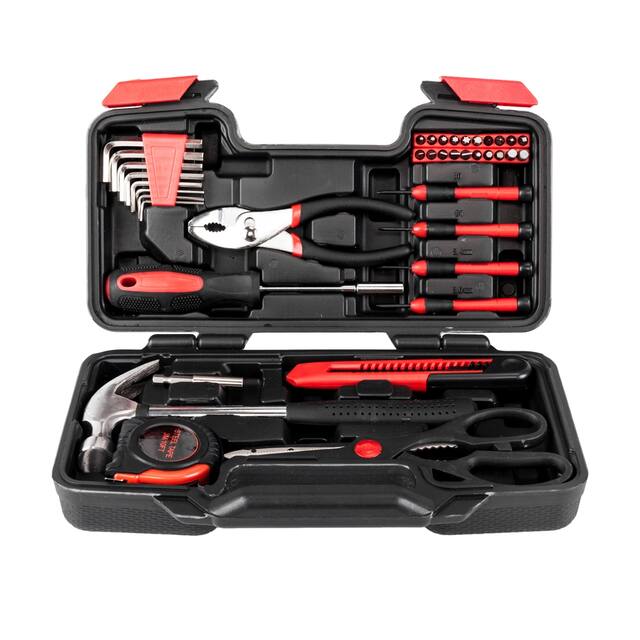 39 Piece Home Hand Tool Set for General Household DIY Home Repair