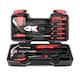39PCS Hand Tool Set Common Hand Tool Kit, with Black Case - Red
