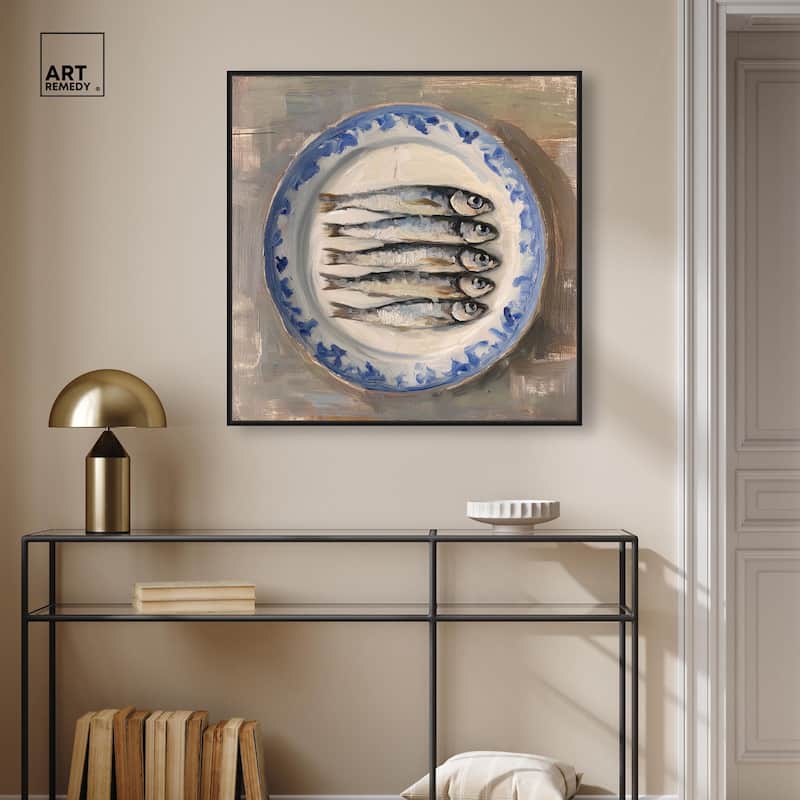 Sardines Still Life Canvas by Art Remedy