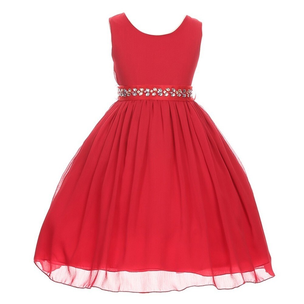 girls red occasion dress