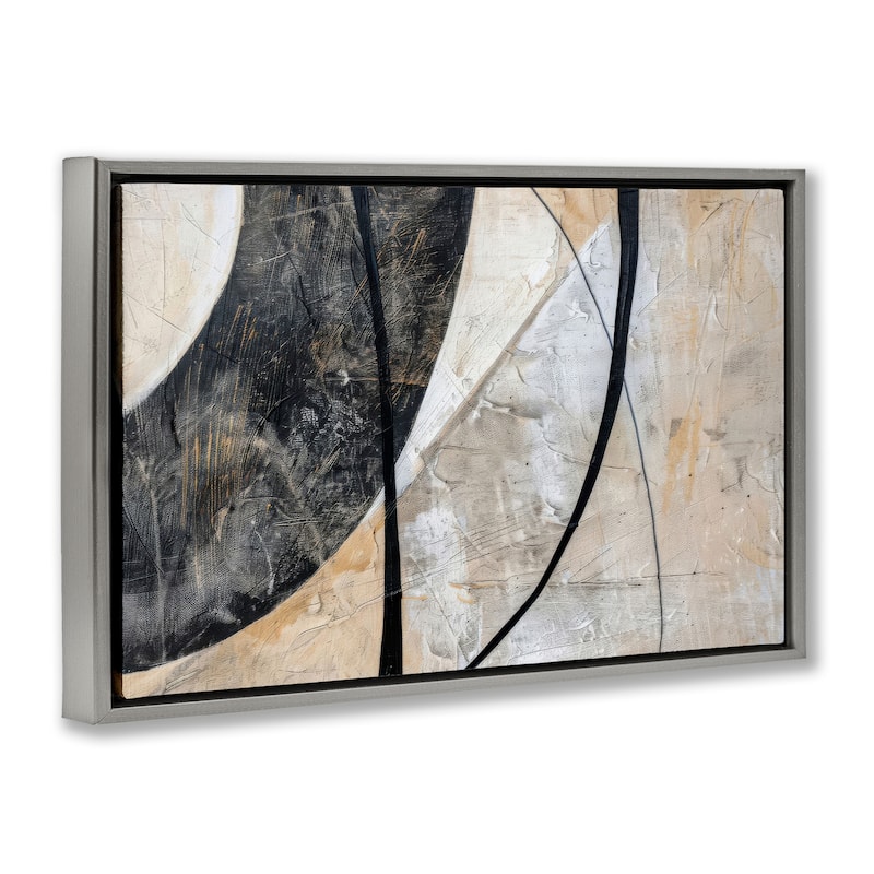 Stupell Arched Urban Abstract Framed Floater Canvas Wall Art Design By LSR Creative Studio