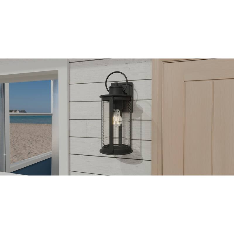 Tilmore 1-Light Matte Black Outdoor Wall Lantern