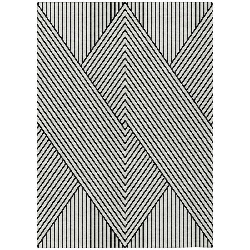HomeRoots Geometric Transitional Rectangle Outdoor Rug
