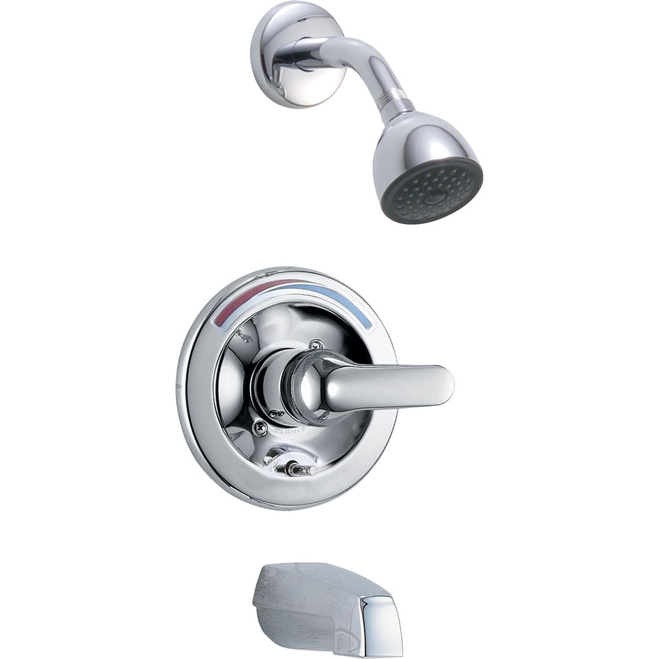 Shop Delta T13691 Commercial Single Handle Tub and Shower Valve Trim