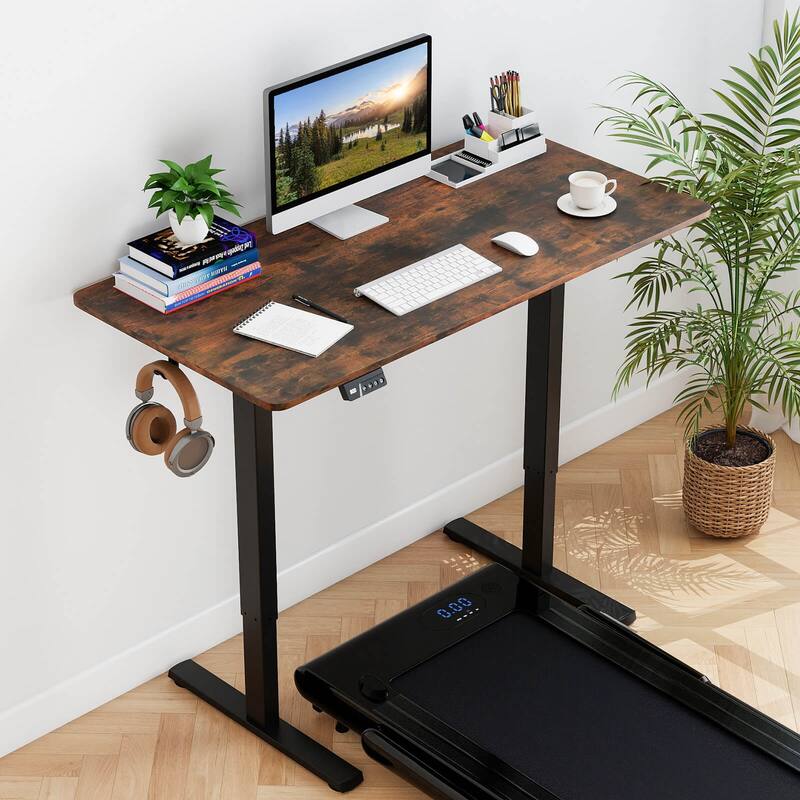 Costway 48” x 24” Electric Standing Desk with LED Display 2 Memory