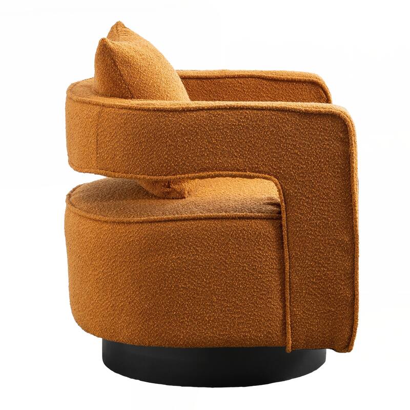 Swivel Accent Open Back Chair Modern Comfy Sofa Chair With Base For Nursery Bedroom Living Room Hotel Office