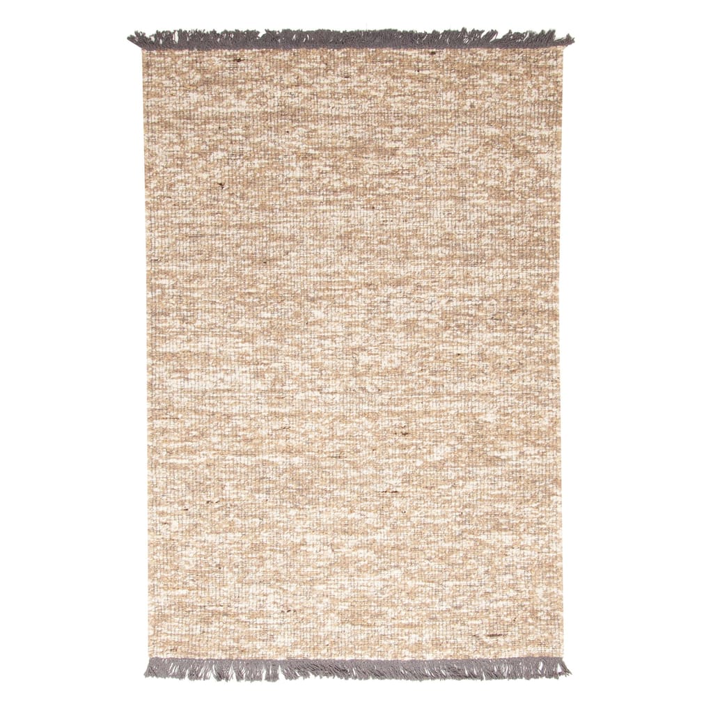 ECARPETGALLERY Braid weave Sienna Tan Wool Rug - 5'0 x 7'6