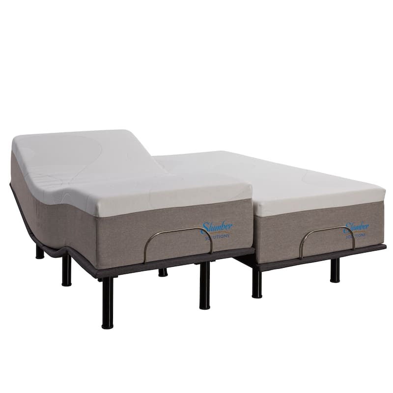 Slumber Solutions 14-inch Gel Mattress Adjustable Set