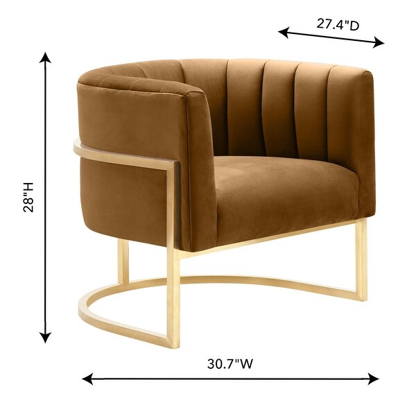 Cognac best sale velvet chair