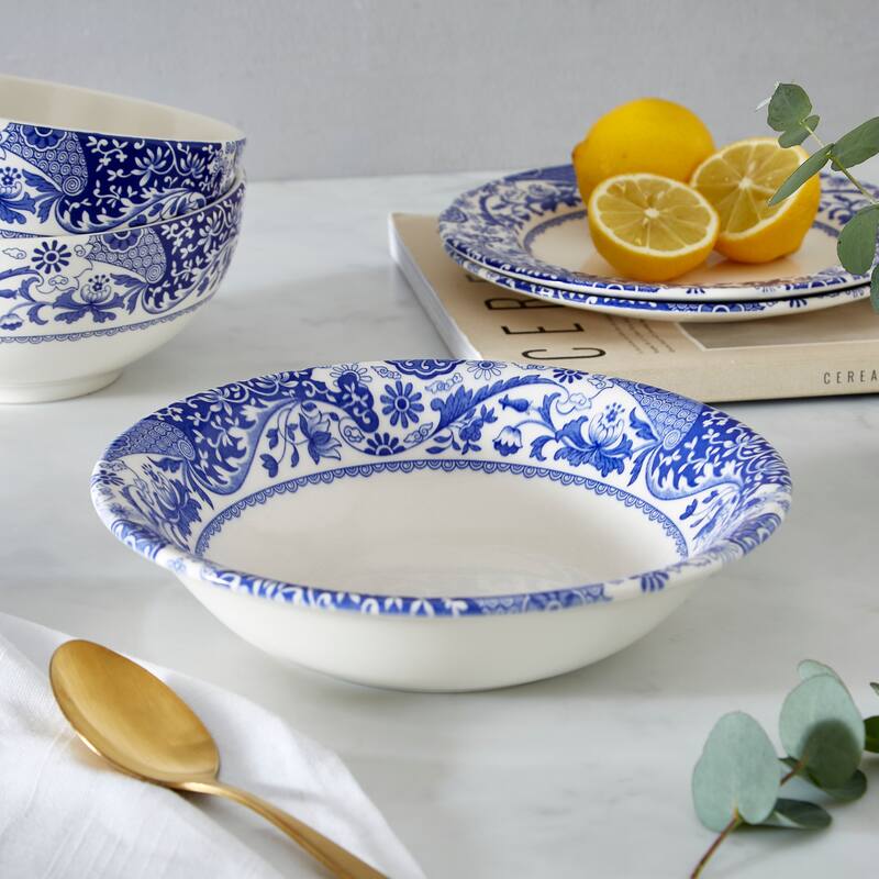 Spode Blue Italian Brocato Cereal Bowl