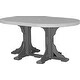 preview thumbnail 8 of 82, Poly Lumber Round Dining Table Set with Island Chairs Counter Height - Dove Grey & Slate