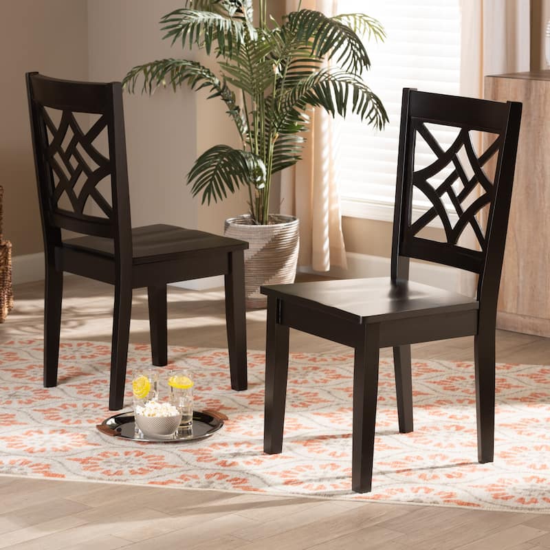 Nicolette Modern and Contemporary Transitional 2-PC Dining Chair Set
