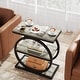 preview thumbnail 17 of 29, 3 Tiers End Table, Wood Side Table for Living Room, Slim Nightstand
