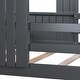 preview thumbnail 22 of 29, Twin Over Full Size Bunk Bed, Loft Bed with Playhouse & Ladder Upholstered Bed and Guardrails Wooden Houses Bed