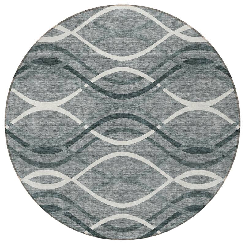 HomeRoots Abstract Transitional Rectangle Outdoor Rug