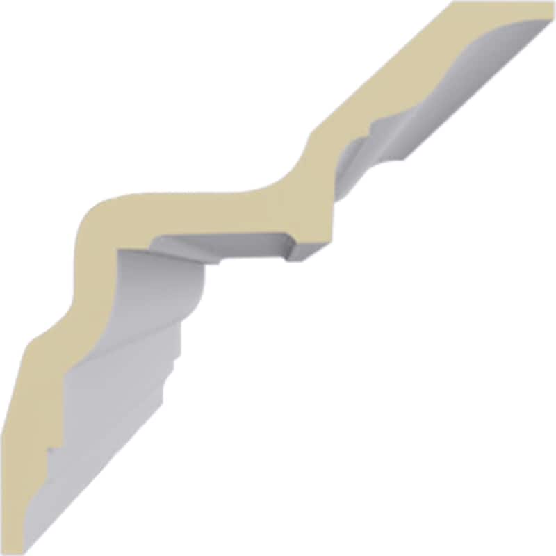 Felix Traditional Smooth Crown Moulding - 5"H x 5"P x 7"F x 94 1/2"L