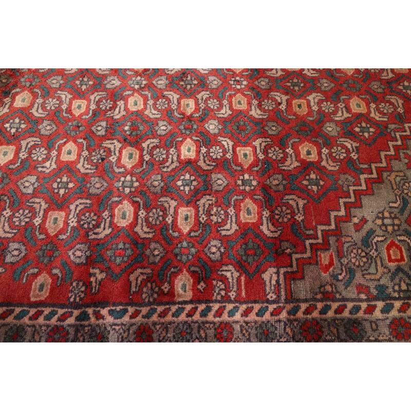 ECARPETGALLERY Hand-knotted Anatolian Vintage Dark Red Wool Rug - 6'9 x 9'5