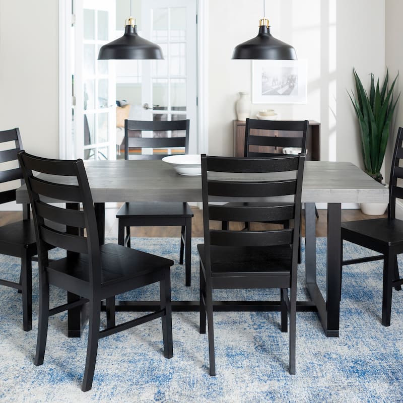Middlebrook Solid Wood 7-Piece Dining Set with Ladder Back Chairs