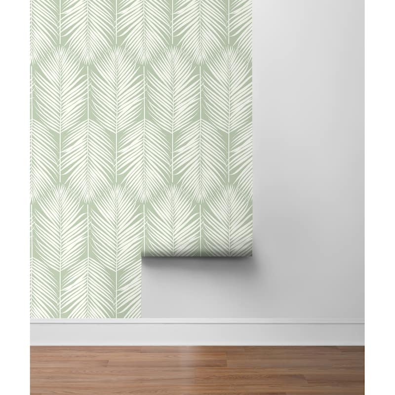 NextWall Palm Silhouette Peel and Stick Wallpaper