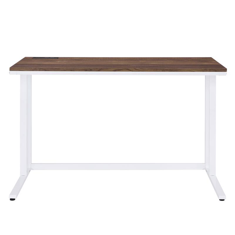 Ergonomic Computer Desk with USB Charging Port, Spacious Work Surface, and Easy Assembly for Offices or Dorms