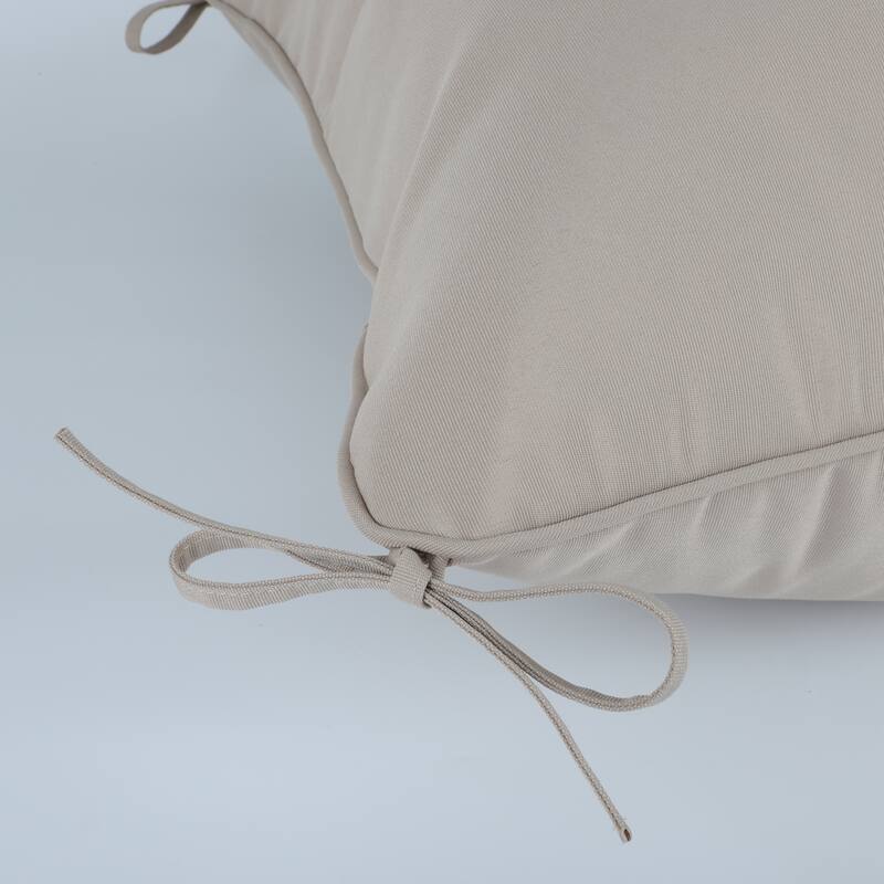 2 Pieces Waterproof Polyester Patio Seat and Back Cushions 24x24 Deep Comfort for Outdoor Seating