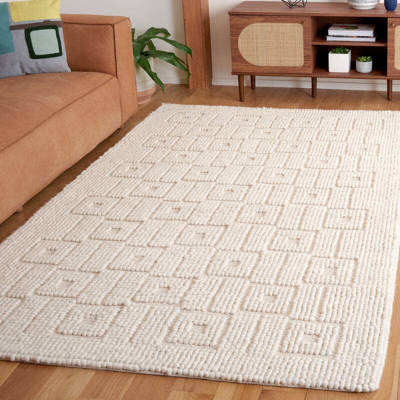 SAFAVIEH Handmade Natura Yurie Transitional Wool Rug - 5' x 8' - Ivory