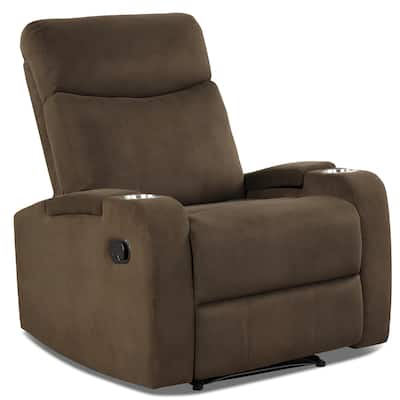 Costway Recliner Chair Single Sofa Lounger with Arm Storage & Cup