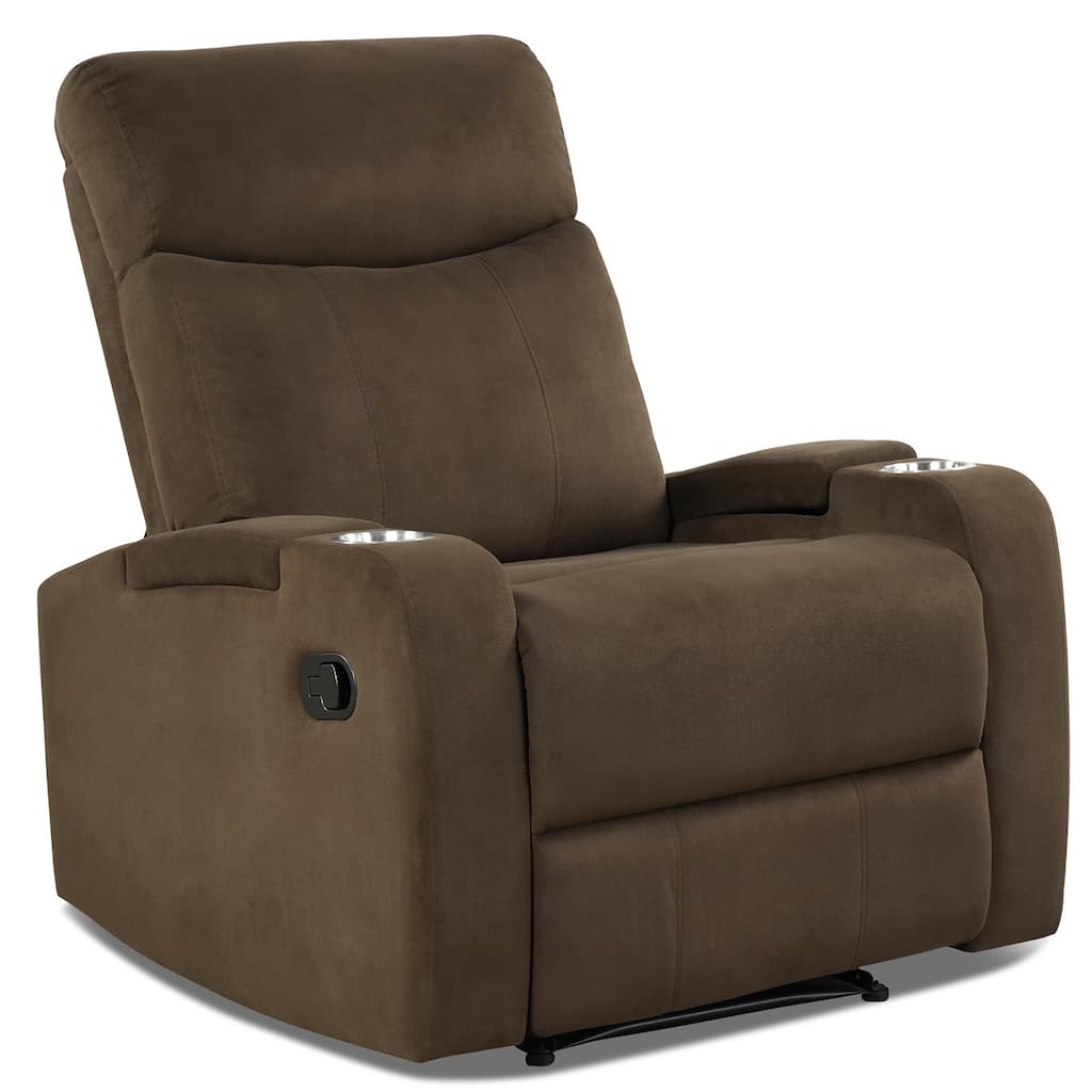 Costway Recliner Chair Single Sofa Lounger with Arm Storage & Cup
