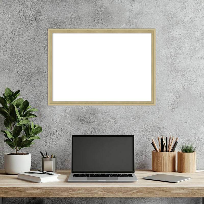 Amanti Art Lucie Black Framed Dry Erase Magnetic Board