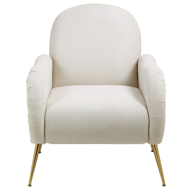 Accent Chair With Metal Gold Legs, Snowflake fabric Armchair,Single Sofa Chair for Living Room Bedroom, Dining Room