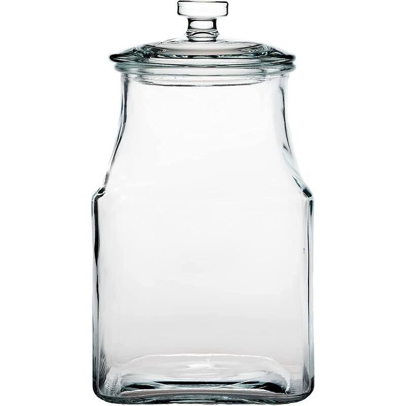 Amici Home Carlisle Glass Canister Square Jar Food Safe - 52 oz
